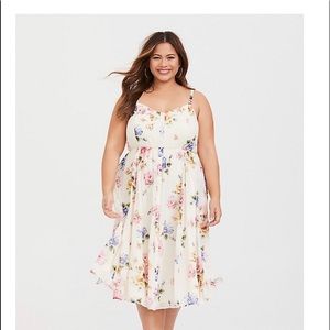 Torrid Midi Chiffon Floral Dress